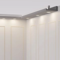 Stuckleisten Wand LED, LED Stuckleiste - 12 Meter OL-45 Grau